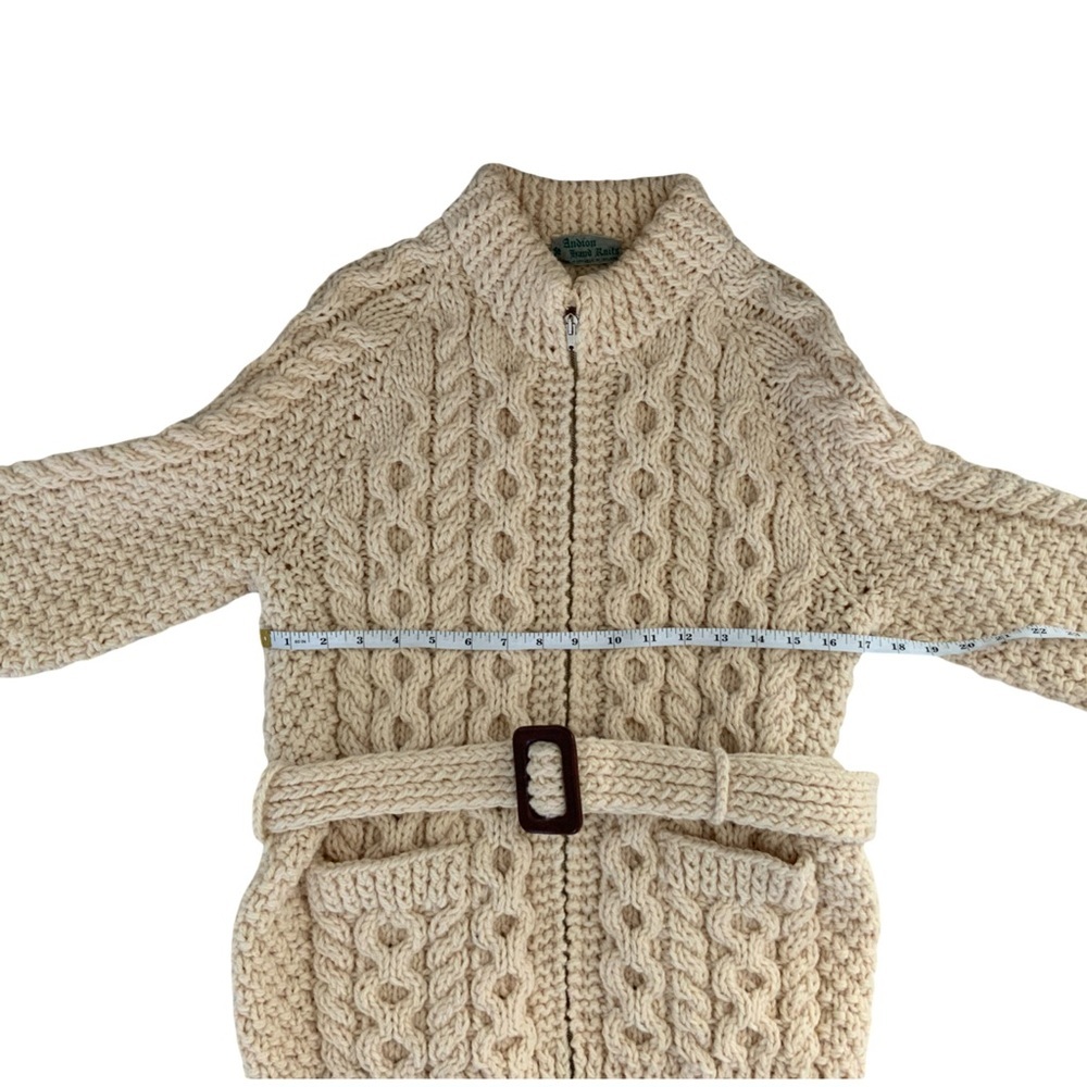 Andion Chunky Knit Fisherman Sweater Made in Ireland - Picture 2 of 5